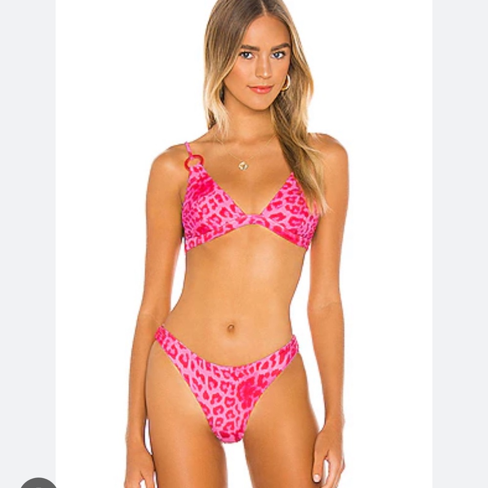 Mikoh Vibrant Pink Animal Print Bikini